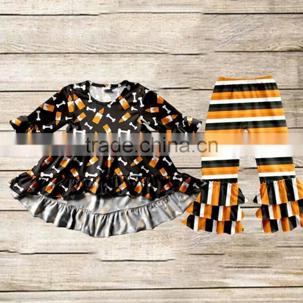 Halloween Boutique Outfits Girls 2017 Fall Clothes Sets Girls Halloween Giggle Moon Remake Outfits photo-2