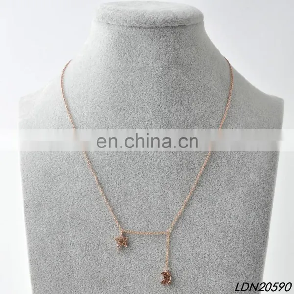 Real Rose Gold Necklace With AAA Zircon photo-3