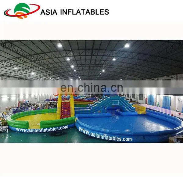 Water Park Combo for Kids and Adults / Giant Inflatable Water Slide With Two Pools photo-2