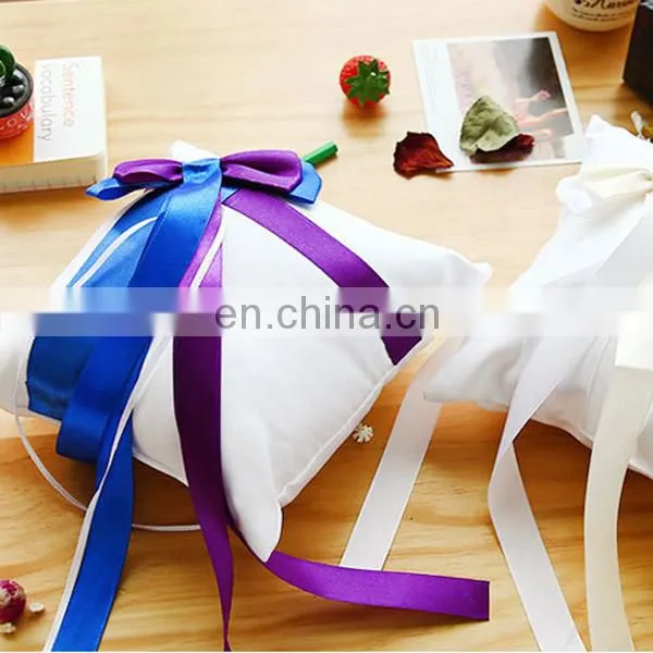 2016 New Western Style Big Bow With Ribbon Wedding Properties Bride Ring Pillow photo-2