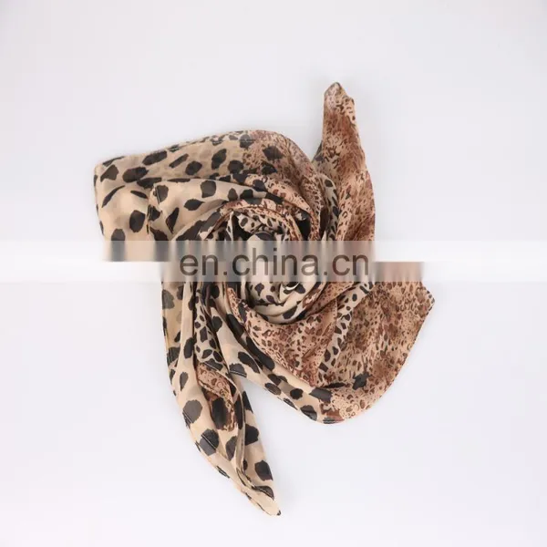 Store Fashion Joker Multi Leopard Print Pashmina Chiffon Silk Shawls Scarf photo-2