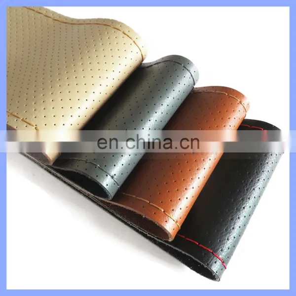 Hand Sewn Car Steering Wheel Sets Manufacturers Selling Universal For All Cars Real Leather Car Steering Wheel Cover photo-3