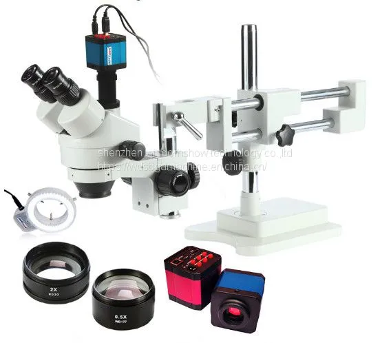 High Resolution Inspection Trinocular Stereo Industrial Microscope with 14MP HDMI HD Camera