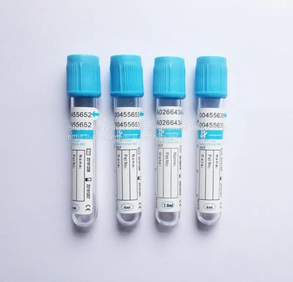 9nc Blood Collection Tube With 3.2% Sodium Citrate, Blue Top