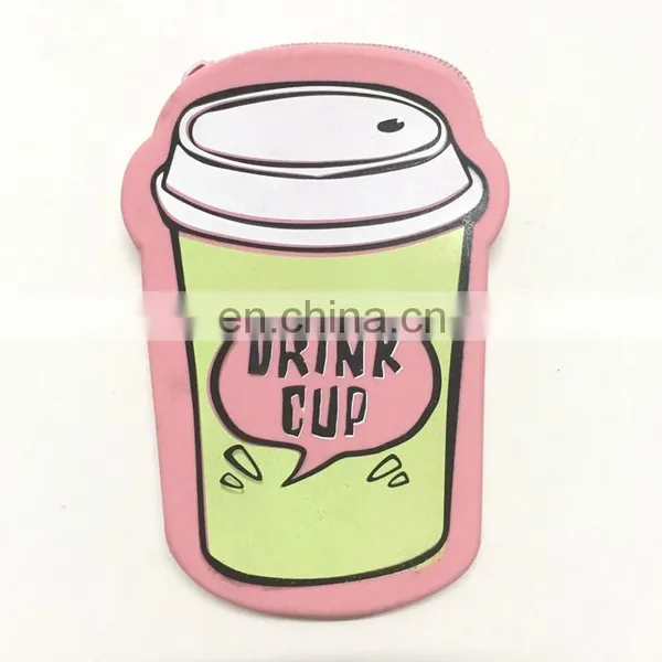 Custom Creative Silicone Wallet Cups Shape Zipper Kids Mini Change Money Bag Cheap Coin Purse photo-5