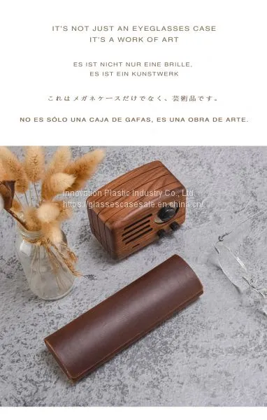 Vintage, Artistic, Simple Eyewear Case; Crush-resistant, Handmade Sunglasses Case photo-3