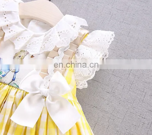 Baby Girl Summer Yellow Rabbit Princess Lolita Dress for Girls Easter Birthday Party photo-4