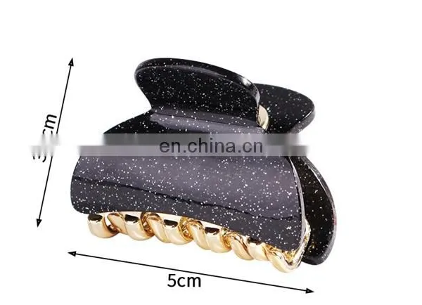 New Style Large Floral Acrylic Hair Clips Girls Hairpins Crab Claws Jaw Clamp Hair Jewelry for Women Banana Grips Slid photo-5