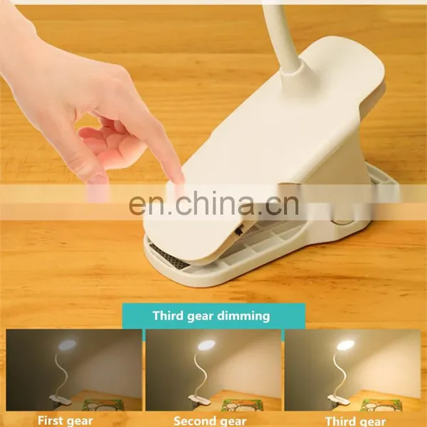 Wholesale USB Power 5W Dimmable Eye-Protection Led Table Light Foldable Clip Bed Reading Book Night Light LED Table Lamp photo-6