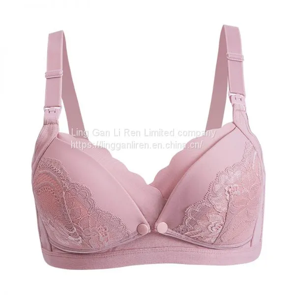 Breastfeeding Underwear, Pregnant Women's Bra, Gathered to Prevent Sagging, Big Breasts, Comfortable Bra During Pregnancy, Buckle Before Feeding and Postpartum photo-2