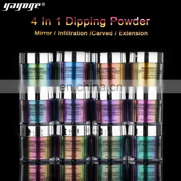 Work Visa Nail Art Designs 4 in 1 Dip Powder CPNP Carving Gel Mirror Chrome Powder on Promotion photo-2