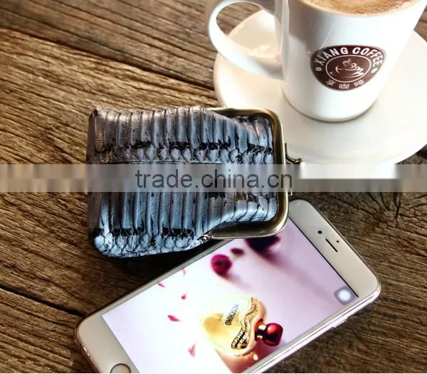 Animal Pattern Cow Leather Pocket Coin Holder Ladies Change Purse Money Pouch With Clip Closure photo-4