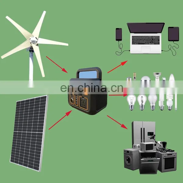 Wilderness Survival 200W 400W 500W 110V 220V Camping Portable Power Station Solar Wind Power Bank photo-2