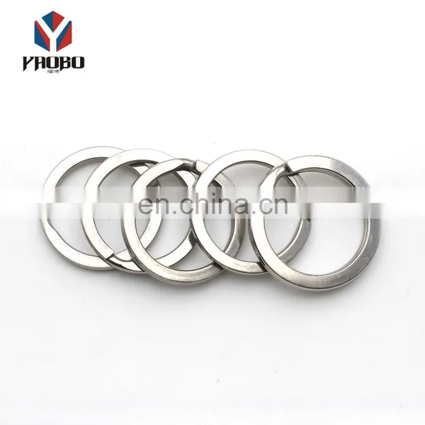Wholesales Stainless Steel Key Accessories Keyring Flat Split Ring Keychain For Bag photo-4
