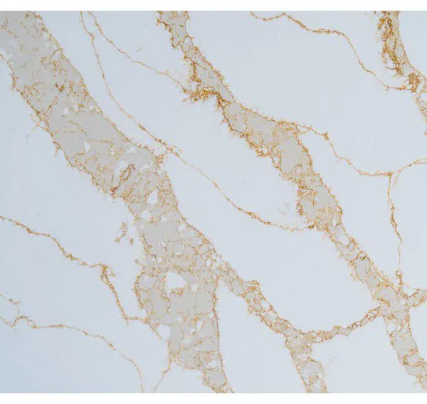Code：F002，Calacatta Artificial Stone Quartz Slab Kitchen Countertops photo-2