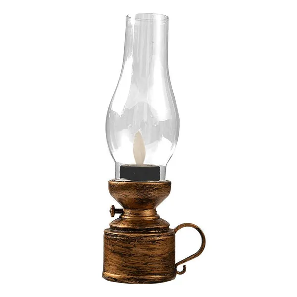 Portable LED Candle Lamps, Vintage Flameless Design for Bar & Cafe Tabletop Decor photo-1