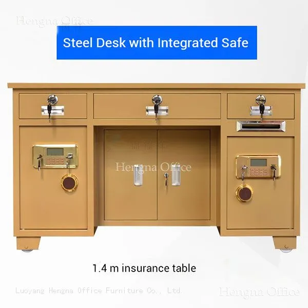 Steel Desk With Safe Compartment | Anti-Theft & Heavy Duty | Corporate Finance Office - OEM Manufacturer photo-4