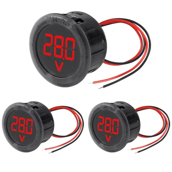 Compact 12V Car Battery Monitor DC 4-100V Digital Voltmeter for RV and Truck photo-5