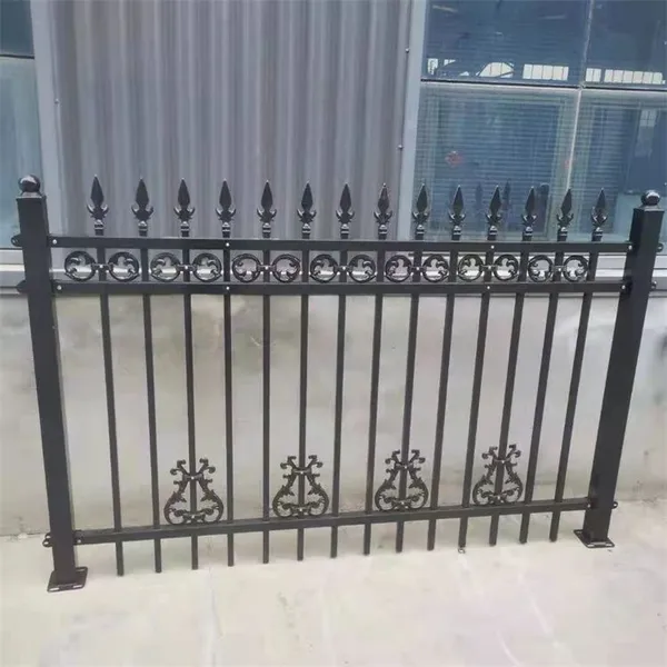 Outdoor Wrought Iron Fence 6ft Height Anti Rust Coated for Pool and Balcony Safety photo-3
