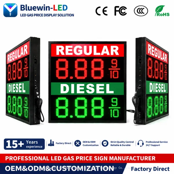 High Visibility Petrol Station LED Price Sign Digital Board Display for Clear and Easy Reading