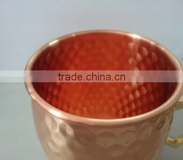 18oz /500ml Copper Tisan Barrel Hammered Copper Moscow Mule Mug/Copper Mug Quality Choice photo-3
