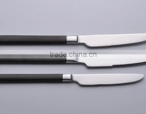 Black Stainless Steel Cutlery Set Colored Flatware Set of Restaurant or Hotel photo-3