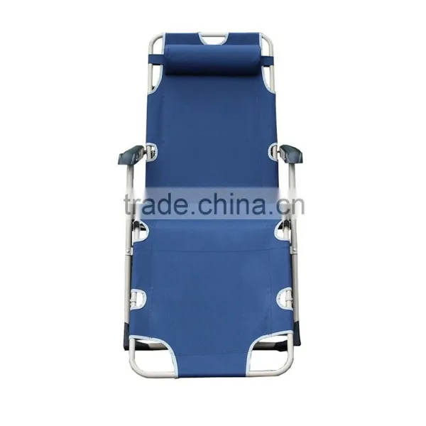 Two Use Portable Sleeping Folding Recliner Folding Footrest Beach Lounge Chair photo-3