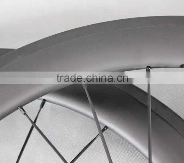 Black Hub 700C Tubular Carbon Wheel Set Professional UD Matt Carbon Road Bike Tubular Wheelset W65T photo-3