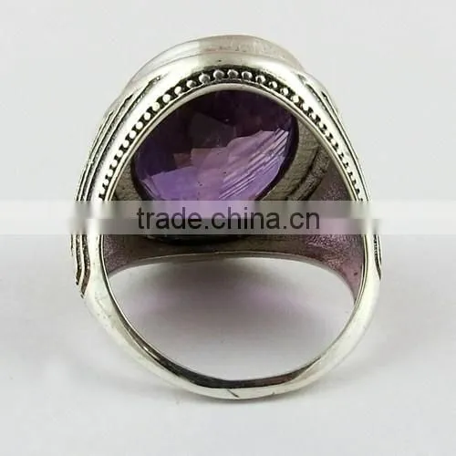 Auethysra Of Beauty Amt Ring, Oxidized Silver Jewellery, Fine Silver Jewellery photo-2