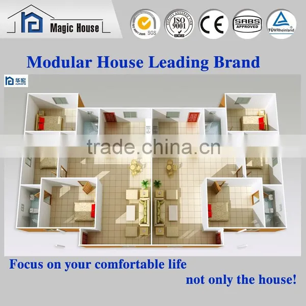 One Floor Duplex Light Steel Sandwich Panel Made Prefabricated Living Family House Low Cost photo-2