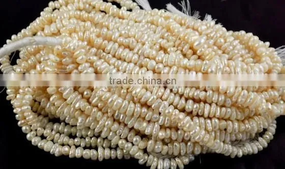 2 Strand Natural Freshwater Rice Pearl Approx 4x5mm-2x8mm Tiny Beads For Making Necklace 13.5" Long Rice Pearl Shape Dri