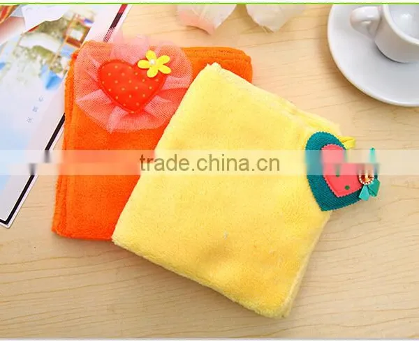 Q064 Sweet Little Cute Custom Candy Colored Coral Cheap Bathroom Wholesale Hand Towel photo-4