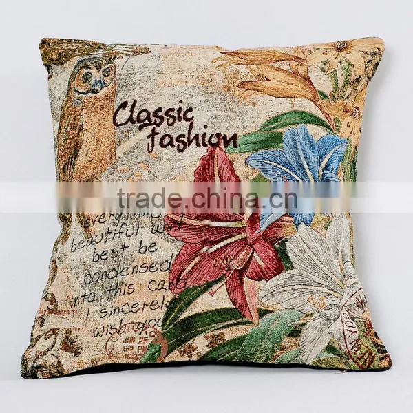 Colorful Flower Embroidered And Printed Decorative Sofa Cushion photo-6