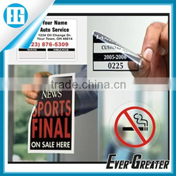 Custom Static Cling Vinyl Sticker, Window Decals DIE CUT WINDOW STICKER Custom Car Bumper Sticker photo-2