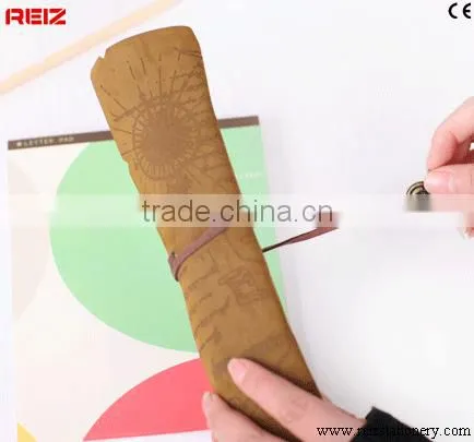 Leather Pen Bag for Color Pencil or Kids Use With Map photo-5