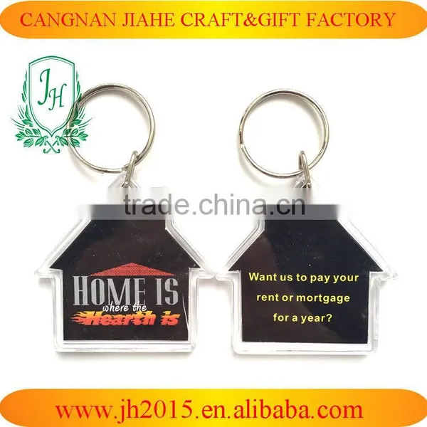 Key Rings With Logo Inside/clear Acrylic Plastic Key Ring photo-5