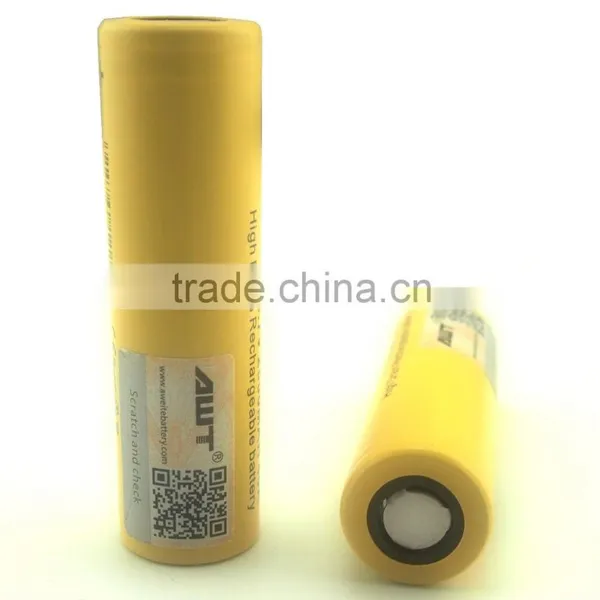 AWT Yellow 18650 2600mah 40A Subox Mini Vape Mod Box Mod Awt 18650 High Drain for Best Vape Mod Philippine photo-2