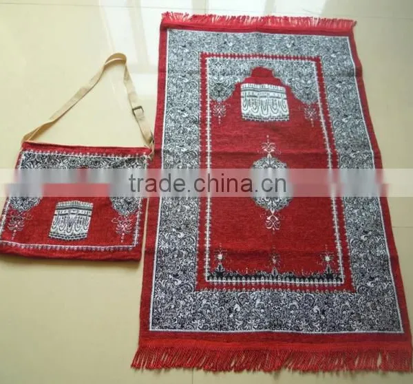 BT- 602 Adult Muslim Prayer Mat and Rugs With Bag Haji Present photo-5
