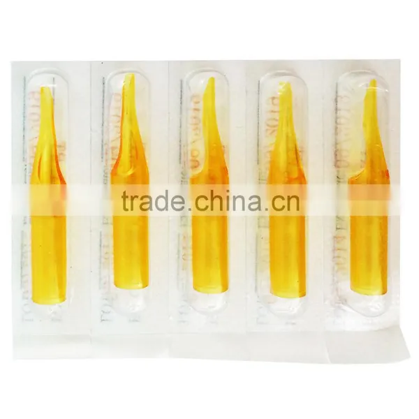 Coloured Disposable Tattoo Tip 14RT Yellow