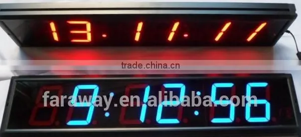 Infared Remote 3"/4"led Digital Wall Clock With Countup/down Fucntion for Airport, Railway Station,busstation photo-2