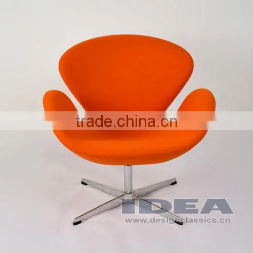 Replica Arne Jocabsen Swan Chair - Bright Orange Wool photo-2