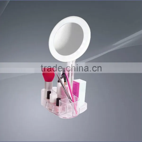 Makeup Mirror With LED Organizer Case Vanity Mirror Powerme Mirror photo-3