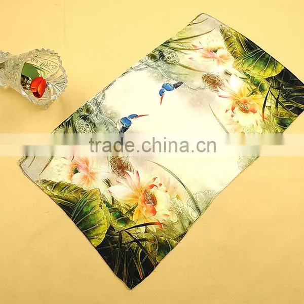 Beautiful 100% Silk Paint Printed Long Silk Scarves Scarf photo-2