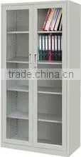 Modern Design 2 Glass Door Bookcase With Lock