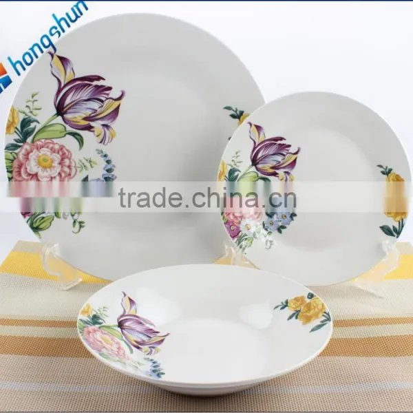 Good Quality Super White Porcelain Dinnerware Set for Hotel Daily Use