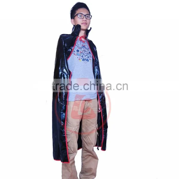 Halloween Party Sexy Mens Cape Coat Long Black Plastic Cape Vampire Cape photo-4