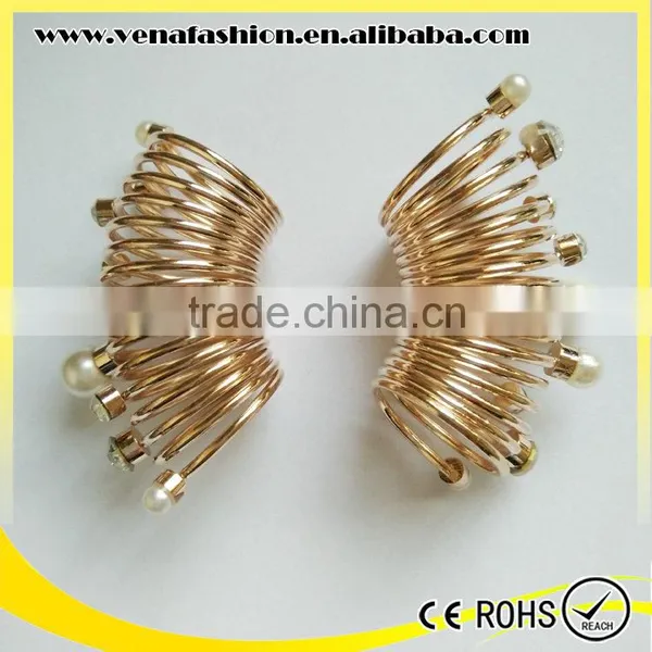 Pearl New Design Indian Ladies Gold Mid Finger Ring photo-6