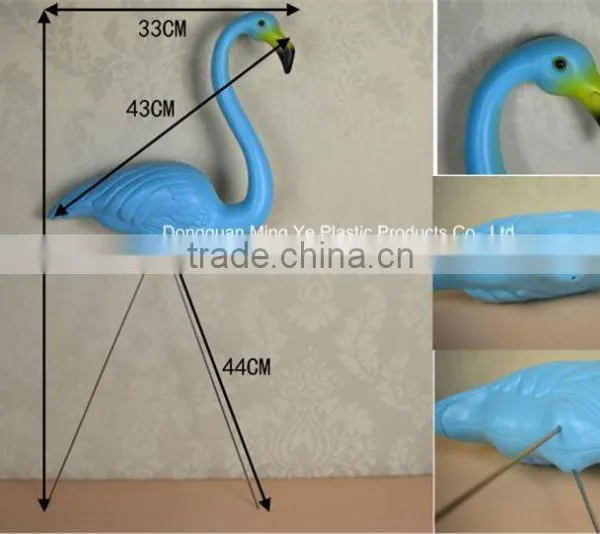 Plastic Blue Flamingo Figurine Garden Ornaments Garden Yard Lawn Art Ornament Wedding Ceremony Decoration With 31" Height photo-5