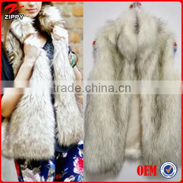 New Arrival Faux Fur Vest for Women Wear Cheap Women Faux Fur Vest