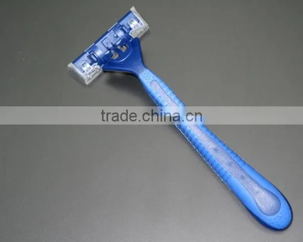 Blue Plastic Deluxe Razor for Travel
